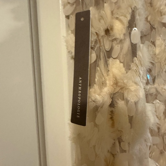 Anthropologie Cream Textured Dress - Picture 2 of 6